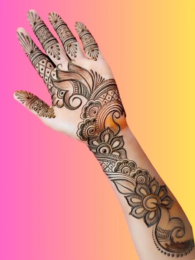 Left Hand Mehndi Design Front (9)