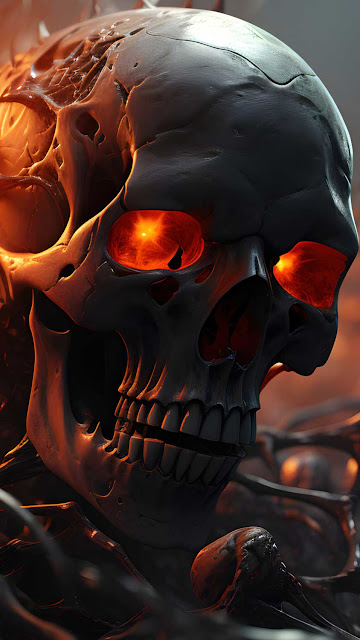 Halloween Skull Art Wallpaper