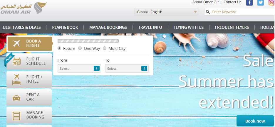 Oman Air Sale- Good deals for immediate travel - The