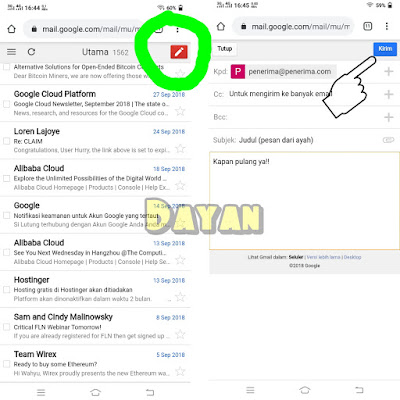 Cara Mengirim Pesan Email Melalui Browser Smartphone