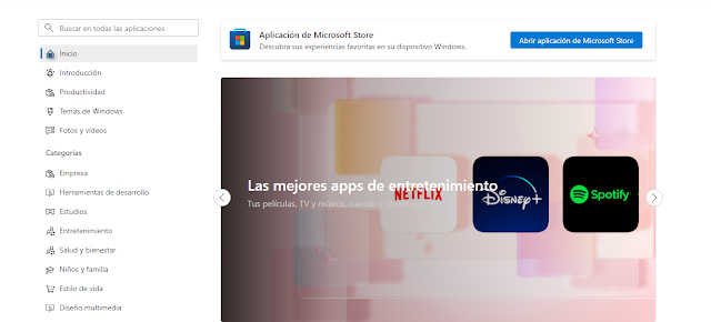 La tienda de aplicaciones renovada de Microsoft con un navegador web.
