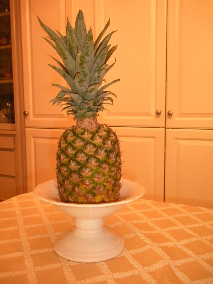  I chose a pineapple to be the centerpiece of our Easter table