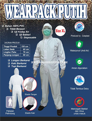 Wearpack Putih / APD Non Medis (MURAH)