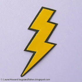 vegan leather lightning bolt brooch tutorial: cut out the brooch shape