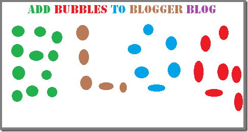 add bubbles to blogger