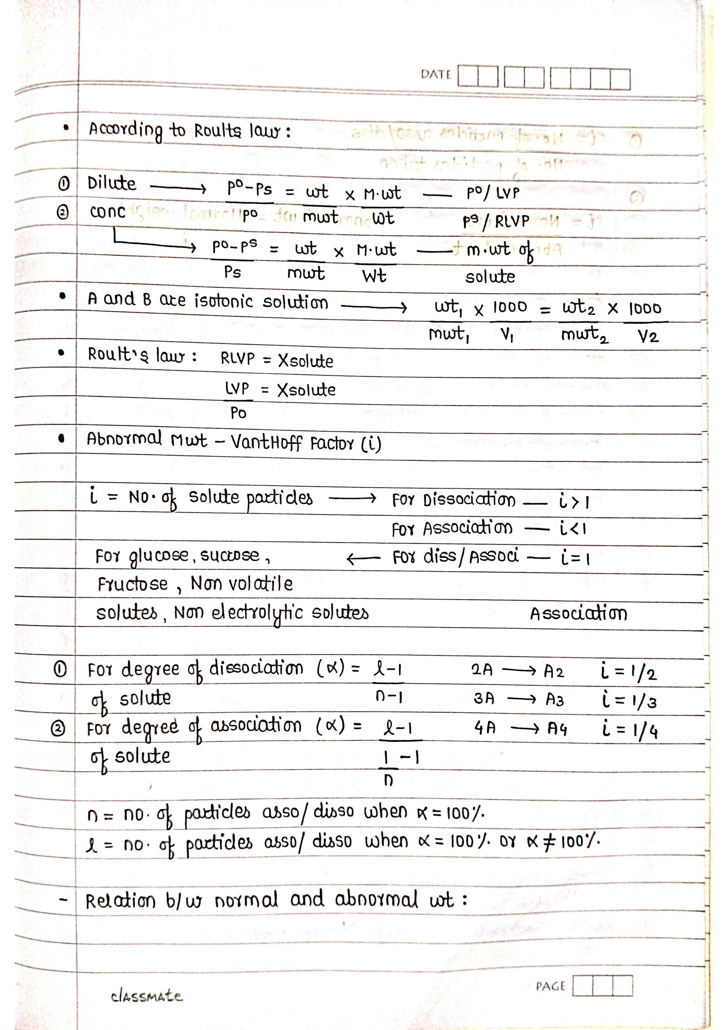 Solutions - Chemistry Short Notes 📚