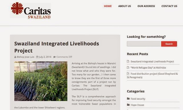 Launching a new webpage: Caritas Swaziland