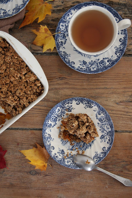 Cuillère et saladier : Pumpkin pie crumble (vegan)