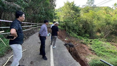 Komisi III DPRD Manado Tinjau Lokasi Lonsor di Kima Atas Kecamatan Mapanget