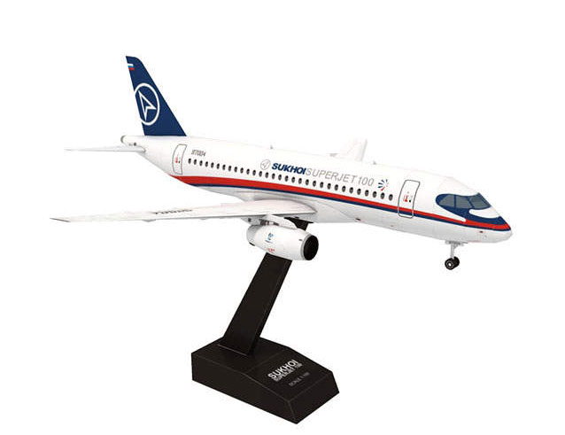 Sukhoi Superjet Aircraft 100 Paper craft Model