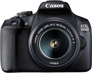 Canon EOS 1500D Digital SLR Camera (Black) with EF S18-55 is II Lens/Camera Case,