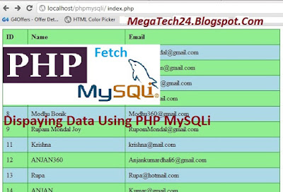 Displaying Data from Database as Table PHP mysqli fetch array