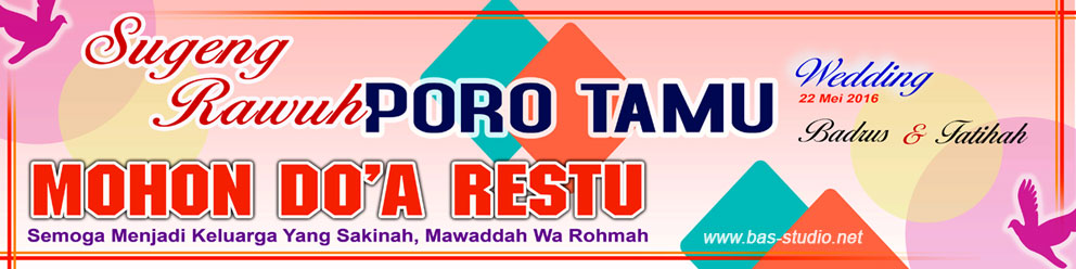 Banner Pernikahan Mohon Doa Restu desain  ratuseo com