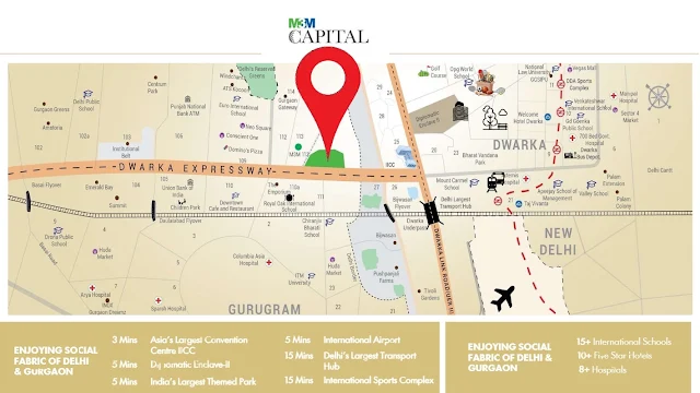 M3M Capital 113 Gurgaon Location Map