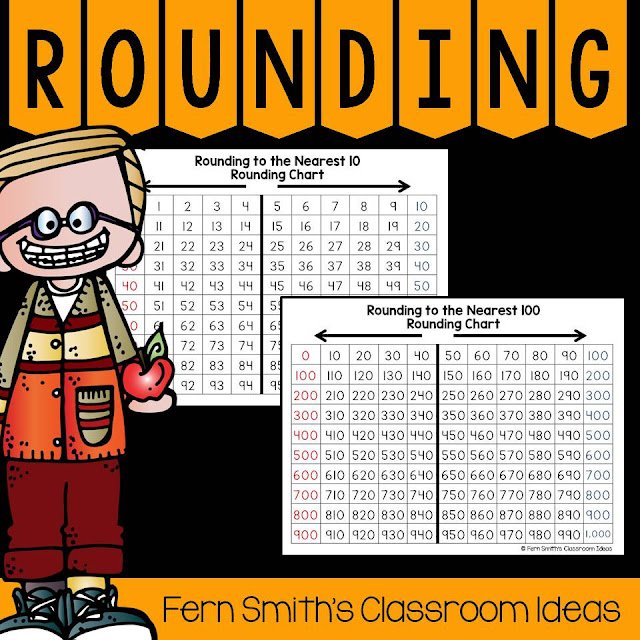 Fern Smith's Classroom Ideas Resources for Teaching Rounding to the Nearest Ten or Hundred.