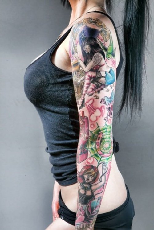 Sleeve full half or quarter Sleeve Tattoo Designs for Women