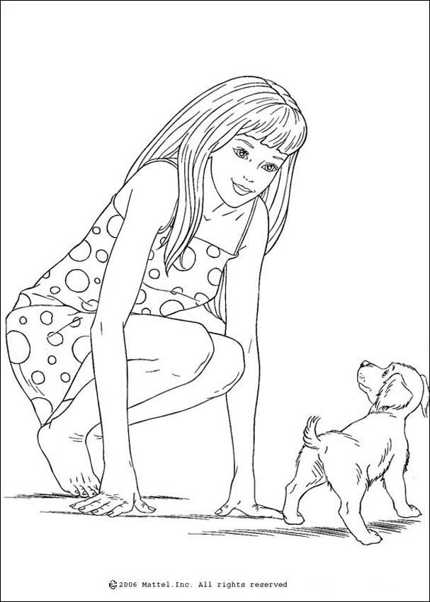 Download coloring: Barbie coloring pages for kids