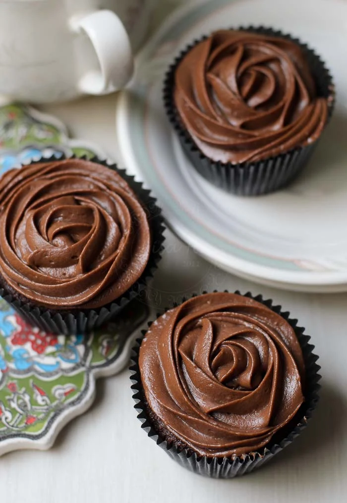 Sour Cream Chocolate Cupcakes