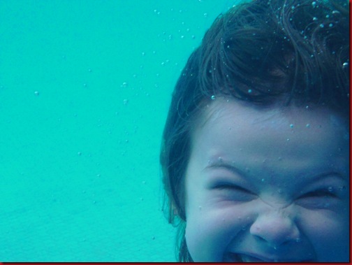 Hannah loves the water