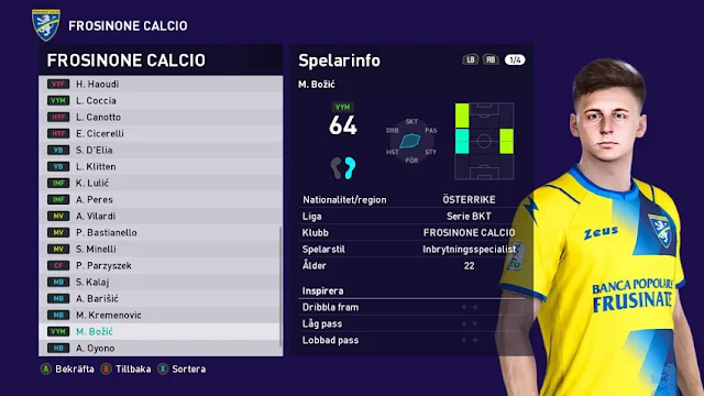 Marko Božić Face For eFootball PES 2021