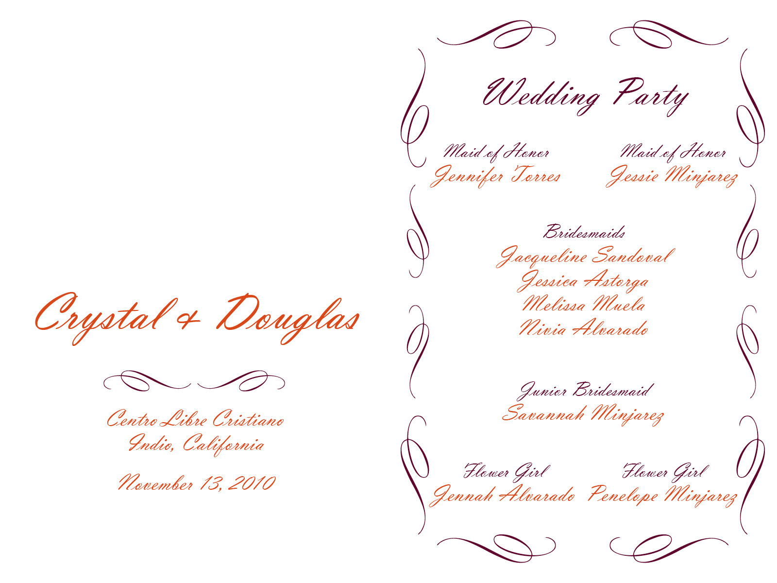 wedding programs templates