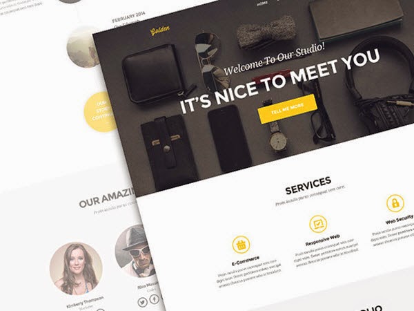 Golden – One page portfolio PSD