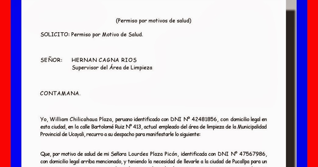 Las cartas del mundo entero: Permiso por motivos de salud