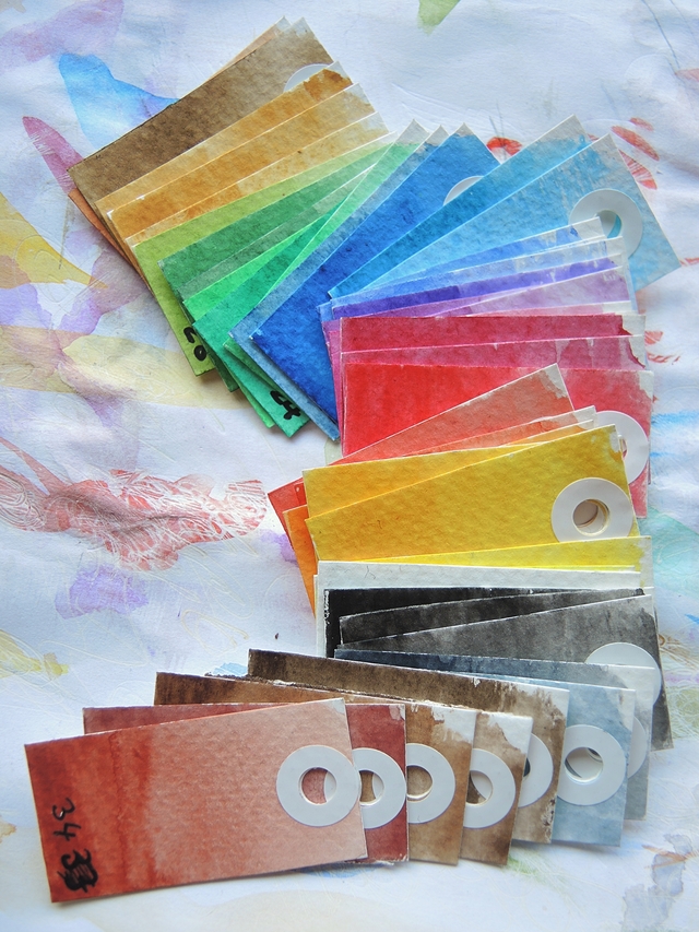 DIY: 2 systemen om aquarelverf in een kleurenbibliotheek te gieten/2 ways to make a colour library for aquarel pans