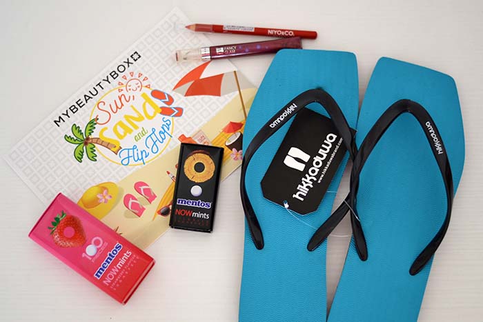 my beauty box sun sand flip flops