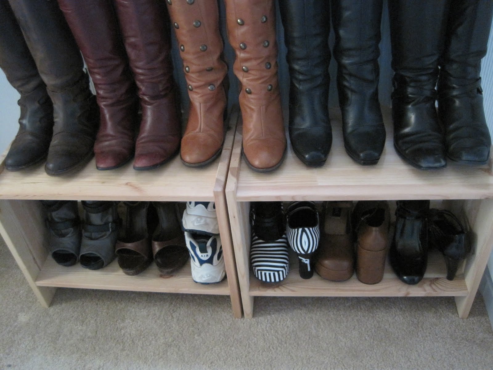 custom shoe rack plans