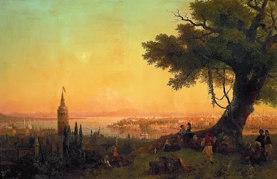 View of Constantinopole by Evening Light painting Ivan Aivazovsky