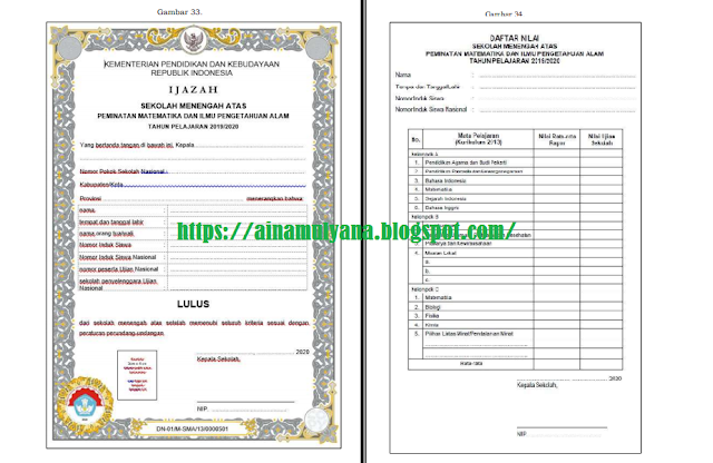 Juknis Pengisan atau Penulisan Blangko Ijazah SD SMP SMA SMK Tahun  JUKNIS PENGISIAN BLANGKO IJAZAH SD SMP SMA SMK TAHUN 2021 (TAHUN PELAJARAN 2020/2021)