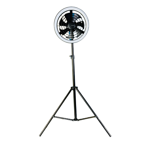 JISULIFE FA17 Rechargeable Fan with LED Light and Tripod Stand