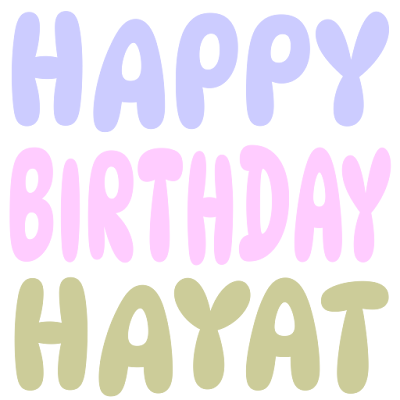 Happy Birthday Hayat (Sticker)