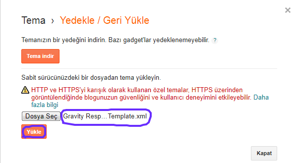  Blogger Tema Yükleme Ve Yedekleme İşlemi Nasıl Yapılır?