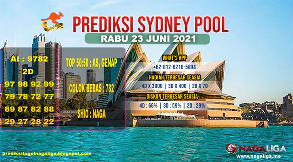 PREDIKSI SYDNEY  RABU 23 JUNI 2021