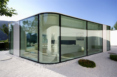 Glass pavilion house, Lake Lugano, Switzerland