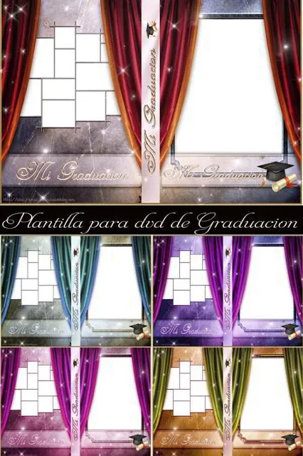 Hermosa plantilla para hacer portadas de dvd para graduaciones