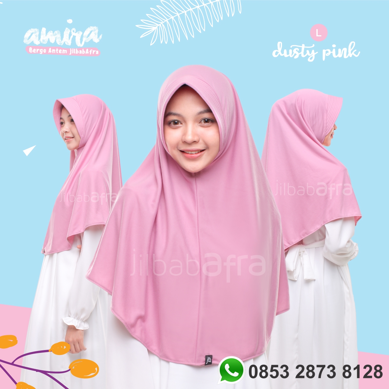 Jilbab Cantik Instan Khimar Segi Empat 0853 28738128 Jual Jilbab