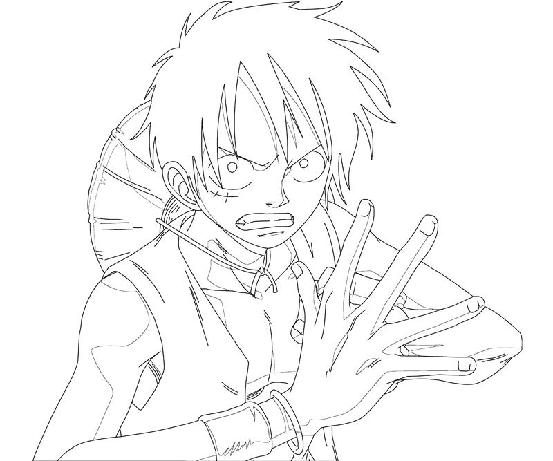 Printable Monkey D Luffy 2 Coloring Page