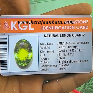 NATURAL LEMON QUARTZ KODE KB113