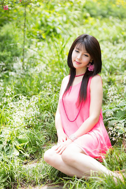 5 Lee Ji Woo in Pink - very cute asian girl - girlcute4u.blogspot.com