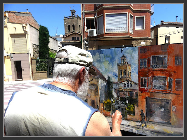 GUISSONA-CONCURS-PINTURA-FOTOS-PINTOR-ERNEST DESCALS-CARRERS-CAMPANAR-ESGLESIA-JARDINS