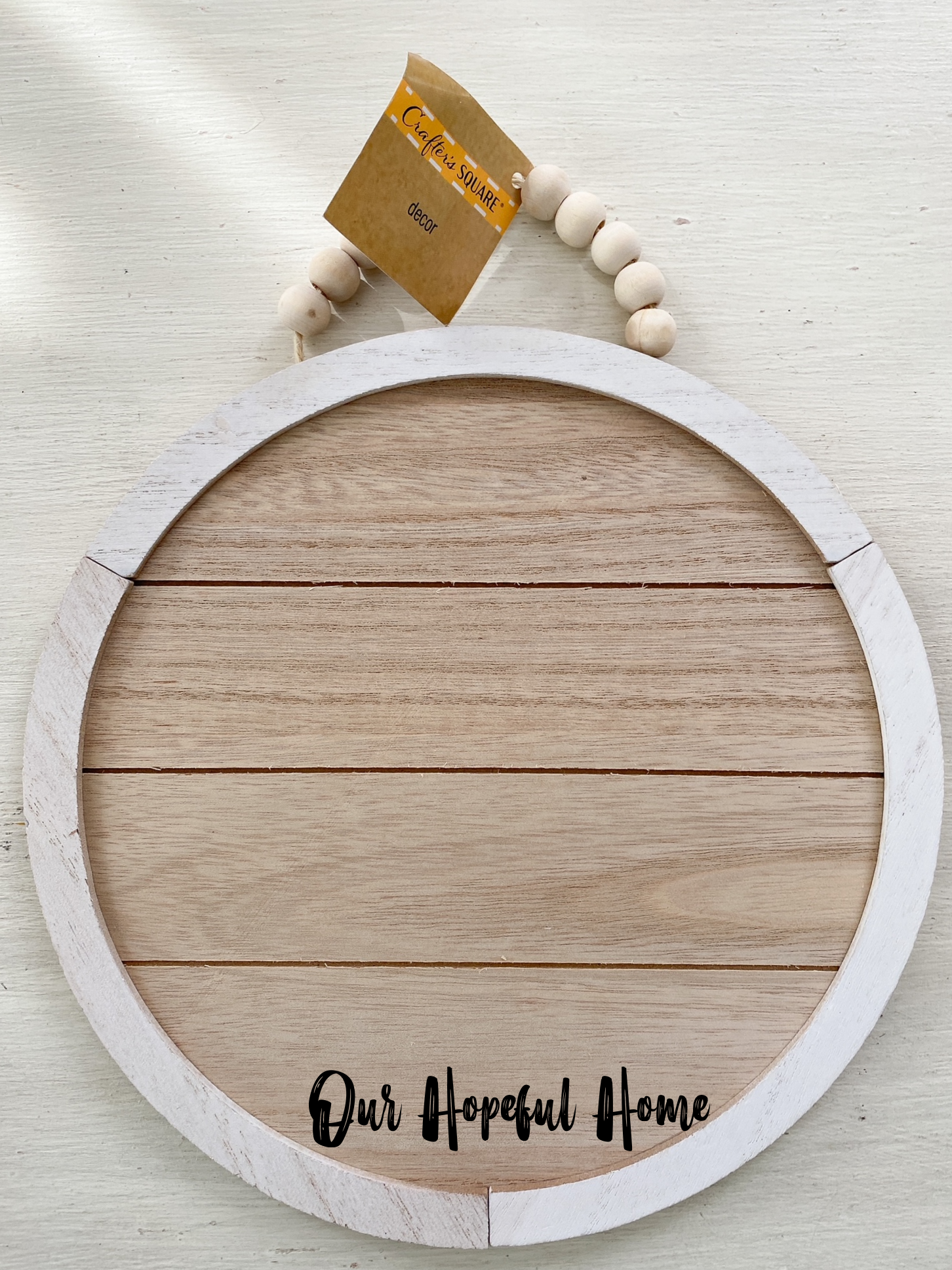 Dollar Store Cutting Board Craft: Wood Bead Riser 