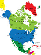 North America Map Region City (map of north america)