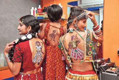 Modern Tattoo Designs For Navratri Celebration