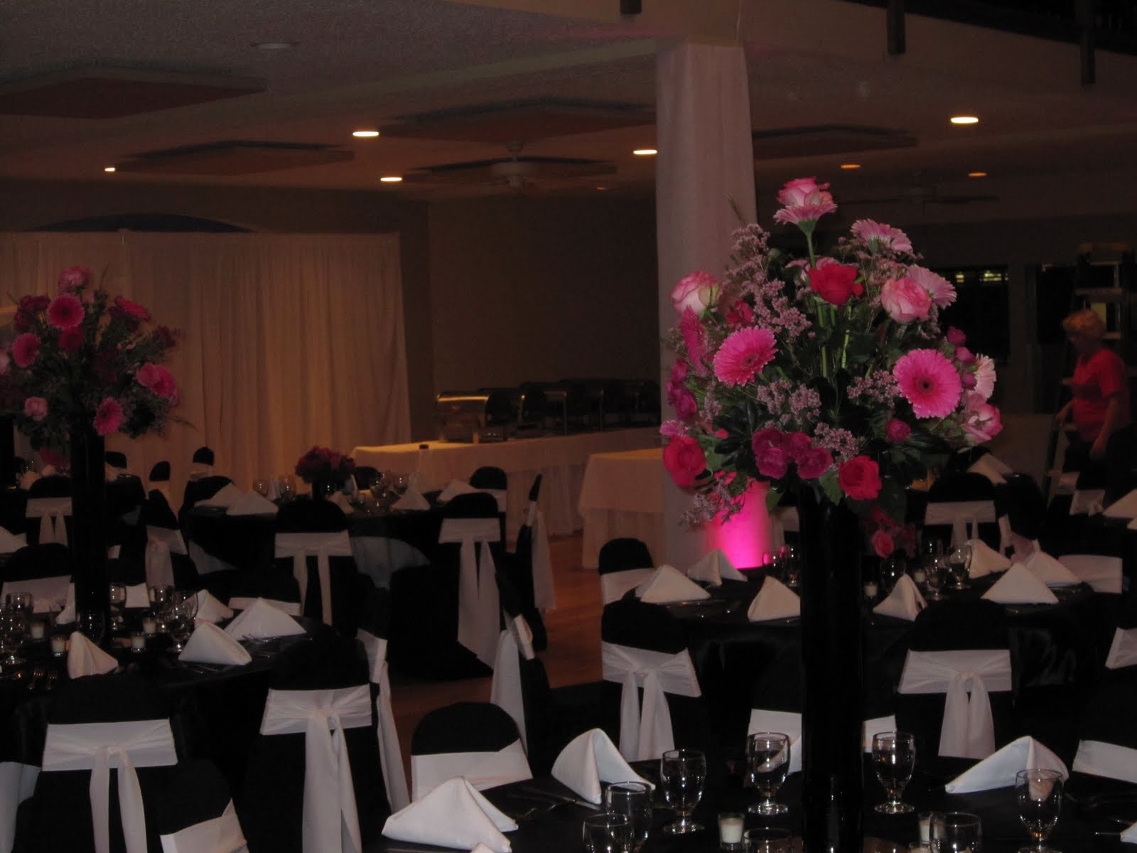 damask wedding centerpieces