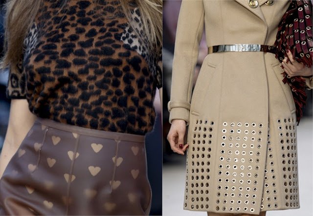 burberry prorsum fall 2013, eyelets,leather