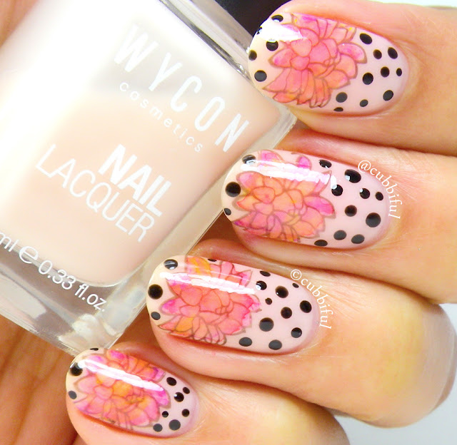 leadlight stamping floral nails