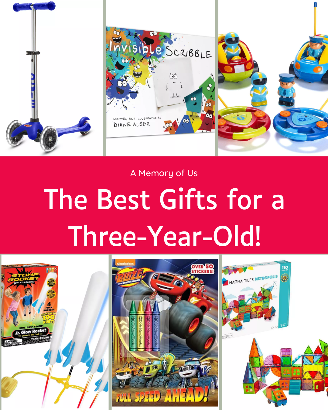 The Best Gifts for a Three Year Old, Gift Guide for a 3 year old, 3 year old gift ideas, what to buy a three year old for a gift, Christmas gift ideas for three year old, A Memory of us, Christmas gift guide for kids